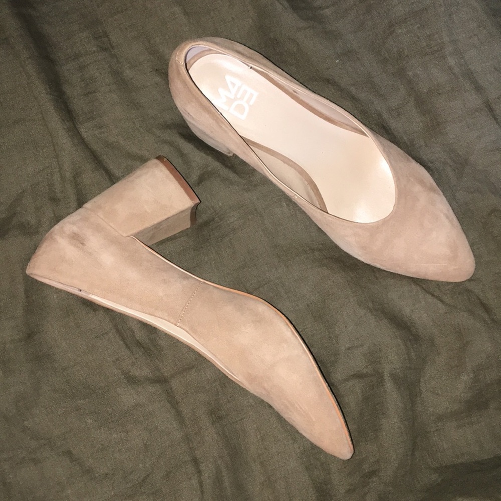M4D3 Helen Block Heel in Sand or Beige, Size 9.5